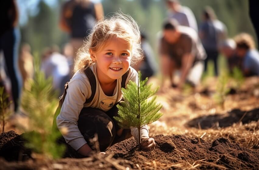 کاشت گیاهان توسط کودکان